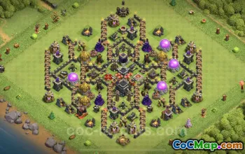 Best Anti 2 Stars TH9 Hybrid Base | Clash of Clans #24776