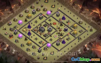 Best Anti 2 Stars TH9 War Base 2023 - Copy & Link #19543