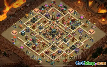 Best Anti 2 Stars War Base TH17 with Link - 2025 COC #22527