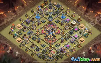Best Anti 2 Stars War Base TH18 2025 #55464