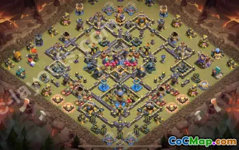 Best Anti 2 Stars War Base TH18 2026 #57752