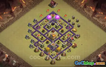 Best Anti 2 Stars War Base TH7 - Clash of Clans 2025 #26629