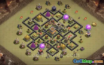 Best Anti 2 Stars War Base TH8 with Link - Clash of Clans 2023 #19025