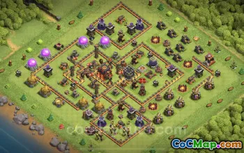 Best Anti 3 Star TH10 Base - Clash of Clans Copy Link #25149