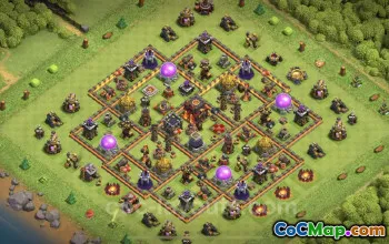 Best Anti 3 Star TH10 Base Copy - Clash of Clans Hybrid #19840
