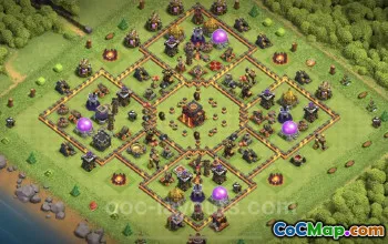 Best Anti 3 Star TH10 Base - Hybrid Design & Link #19969