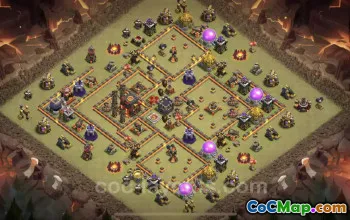 Best Anti 3 Star TH10 War Base for Clash of Clans  #19907