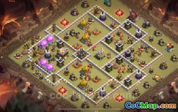 Best Anti 3 Star TH11 War Base 2025 with Links - COC #26780