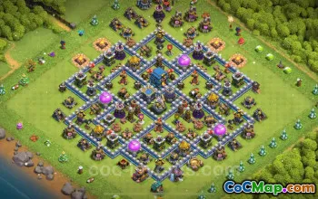 Best Anti 3 Star TH12 Base Link 2025 - Clash of Clans #20541