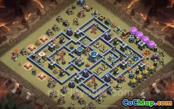 Best Anti 3-Star TH13 War Base with Link | Clash of Clans #21262