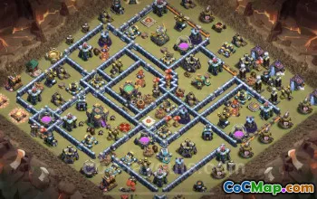 Best Anti 3 Star TH14 Base Copy for Clash of Clans #21771