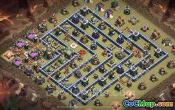 Best Anti 3 Star TH14 War Base - Clash of Clans Link #21645
