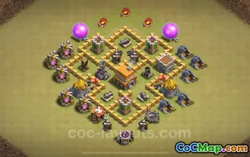 Best Anti 3 Star TH5 War Base 2024 - Copy Now! #18187