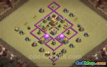 Best Anti 3 Star TH6 Base - Defense & Copy Link #18433