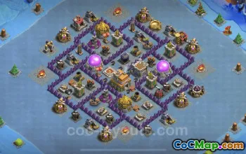 Best Anti 3 Star TH7 Base: Strong Defense & Link #24072