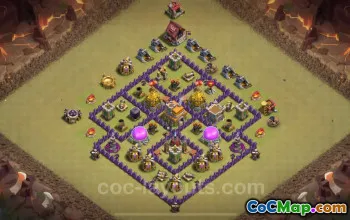 Base Perang CWL Anti Bintang 3 TH7 Terbaik dengan Link 2024 #18636