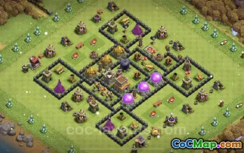Best Anti 3 Star TH8 Hybrid Base | Clash of Clans #24410