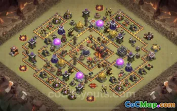 Best Anti 3 Star War Base TH10 for Legend League | Clash of Clans #19714