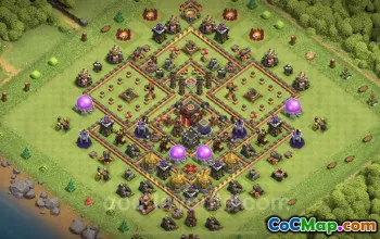 Best Anti 3 Stars TH10 Base - Clash of Clans Defense #24912
