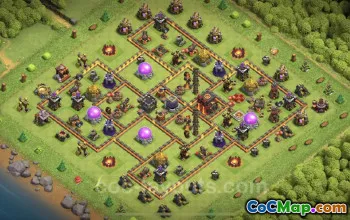 Best Anti 3 Stars TH10 Hybrid Base - Clash of Clans #25065
