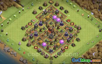 Best Anti 3 Stars TH10 Hybrid Base Copy - Clash of Clans #25044