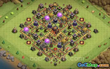 Best Anti 3 Stars TH10 Hybrid Base with Link - COC #25096