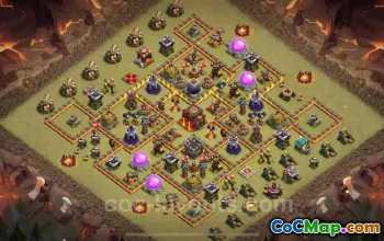 Best Anti 3 Stars TH10 War Base 2024 with Copy Link #19705