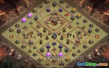 Best Anti 3 Stars TH10 War Base - Clash of Clans #24968