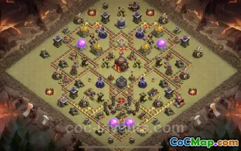 Best Anti 3 Stars TH10 War Base - Clash of Clans Link #19761