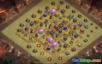 Best Anti 3 Stars TH10 War Base Copy - Clash of Clans 2024 #19704