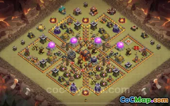 Best Anti 3 Stars TH10 War Base Link - Clash of Clans 2024 #19706