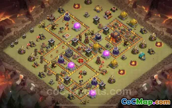 Best Anti 3 Stars TH10 War Base with Link - Clash of Clans #19707