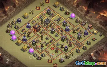 Best Anti 3 Stars TH10 War Base with Link - Clash of Clans #24930