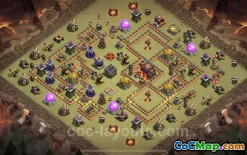 Best Anti 3 Stars TH10 War Base with Link - Clash of Clans #24938