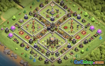 Best Anti 3 Stars TH11 Base – Clash of Clans Defense #20384
