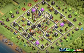 Best Anti 3 Stars TH11 Base Link - Clash of Clans Hybrid #20311