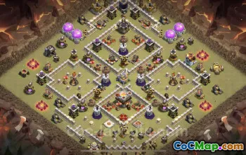Best Anti 3 Stars TH11 War Base - Clash of Clans Link #25405