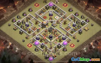 Best Anti 3 Stars TH11 War Base with Link - Clash of Clans #25429