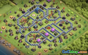 Best Anti 3 Stars TH12 Base - Clash of Clans Defense #25605