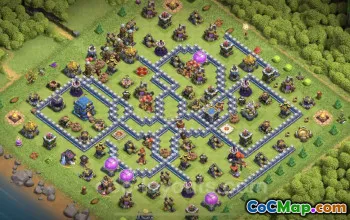 Best Anti 3 Stars TH12 Base Copy - Clash of Clans #20909