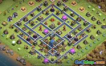 Best Anti 3 Stars TH12 Base Copy - Clash of Clans Defense #20847