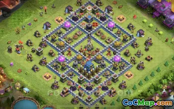 Best Anti 3 Stars TH12 Base: Hybrid Defense for Clash of Clans #25623