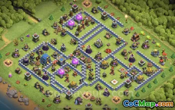 Best Anti 3 Stars TH12 Base with Link - Clash of Clans #20939