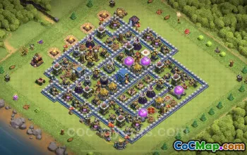 Best Anti 3 Stars TH12 Hybrid Base - Clash of Clans #20805