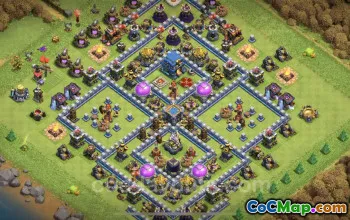Best Anti 3 Stars TH12 Hybrid Base - Clash of Clans #20958