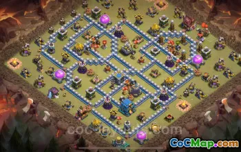 Best Anti 3 Stars TH12 War Base 2025 - Clash of Clans #26788