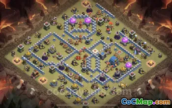 Best Anti 3 Stars TH12 War Base & Link for Clash of Clans #20949