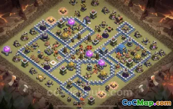 Best Anti 3 Stars TH12 War Base with Link - Clash of Clans #25501