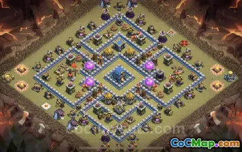 Best Anti 3 Stars TH12 War Base with Link - Clash of Clans #25661