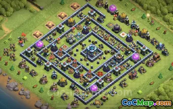 Best Anti 3 Stars TH13 Base - Clash of Clans Defense #21271